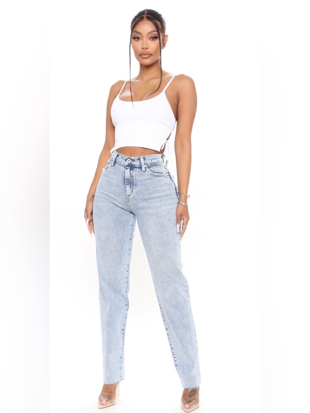 High-Waist Light Wash Women’s Jeans